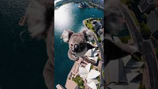 Koala's Epic Skydive π¨π¦πΊ #koala #sydney #skydiving #Shorts #funny #cute #animals #dji