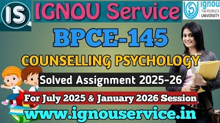 IGNOU BPCE-145 Solved Assignment English Medium 2025-26 For July 2025 and January 2026 Sessions