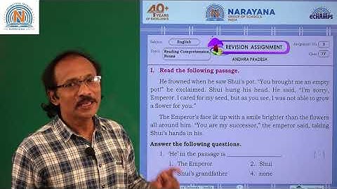 13TH AUG AP CLASS IV ENGLISH REVISION ASSIGNMENT 2 KEY