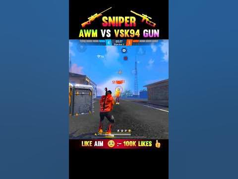 Dangerous Gun Of Free Fire Awm Vs Vsk94 Sniper 😱 #shorts - YouTube