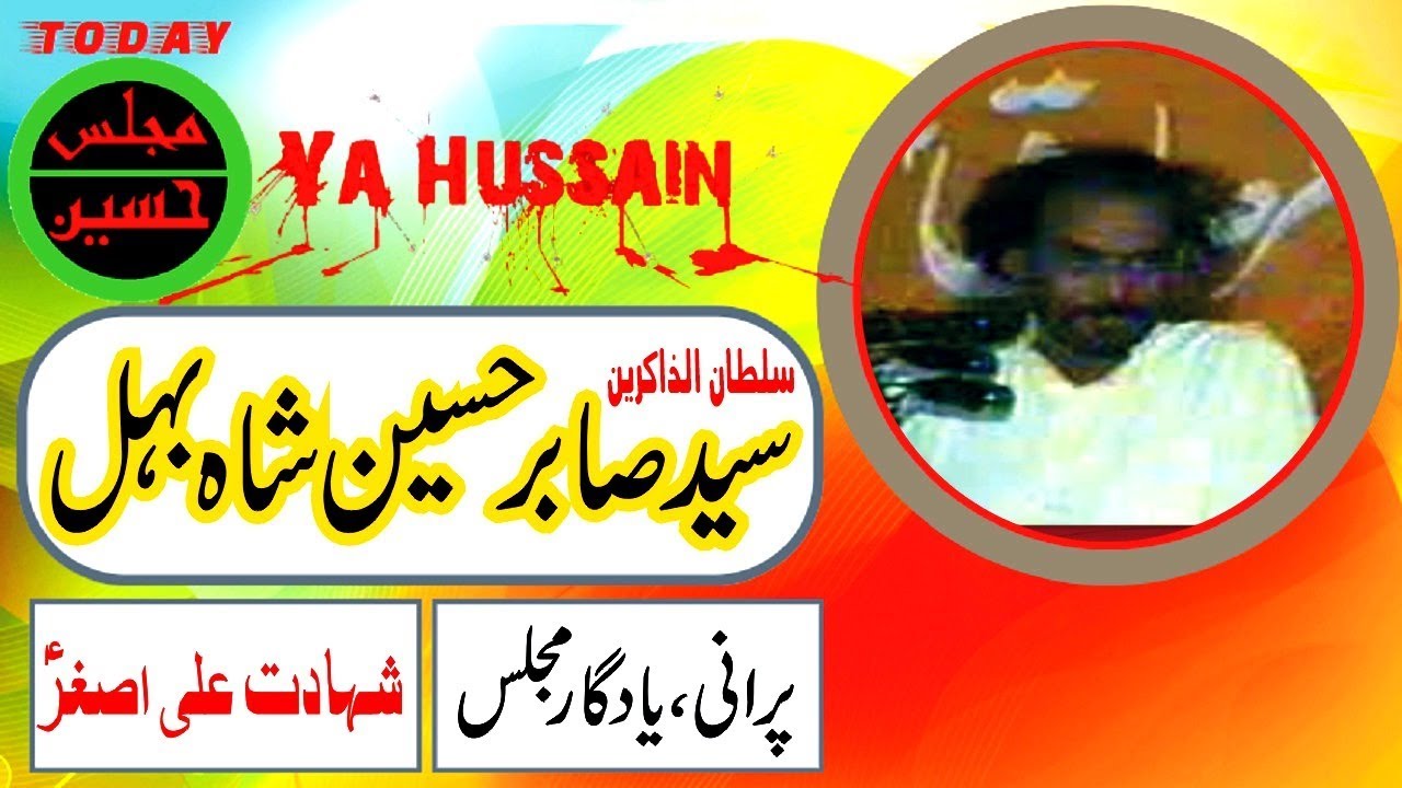 Zakir Syed Sabir Hussain Shah of Behal - Shahadat Ali Asghar (A.S.)