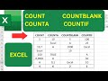 How to use COUNT, COUNTA, COUNTBLANK and COUNTIF functions in Excel