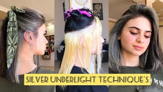 Saçı Açıb Boyama Tekniyi | Bleaching And Dyeing The Underneath Technique | Silvee Underlight Hair