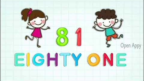 Learn Number Names for Kids | Number Names | Number Names 81 - 90