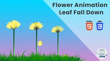 Flower with Falling Leaf Animation | HTML and CSS