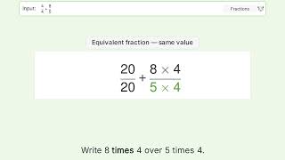 Solve 4/4+8/5: Operations with fractions Video Solution