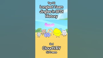 Top 10 Longest Team Jingles in BFDI History #shorts #bfb #tpot