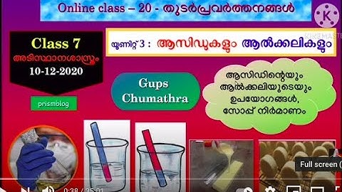 Class 7 Basic science unit 3 acids and alkalis part 6