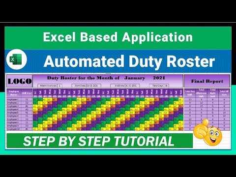 #163-How to make Duty Roster  in Excel Step by Step | Automatic Shift Schedule