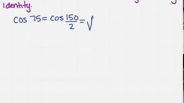 find exact value using a half angle identity