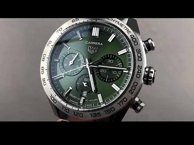 Tag Heuer Carrera Chronograph Automatic Green Dial Steel Men's Watch  CBN2A10.BA0643