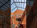 Soil solid laterite interlocking bricks first floor work with tile roof #soil #mudbrick #interlock