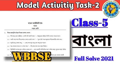Class-5 Bengali(বাংলা )Model Activity Task part-2 Full Solve#WBBSE‎@Educational Activities Bengali 