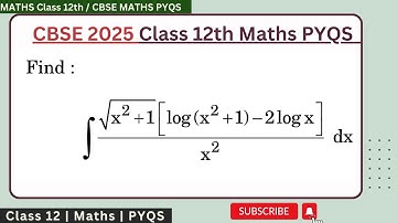 Find :integrate (sqrt(x ^ 2 + 1) * [log(x ^ 2 + 1) - 2 * log(x)])/(x ^ 4) dx #integration #cbse