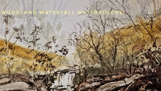 #How to paint a woodland & waterfall in watercolors!