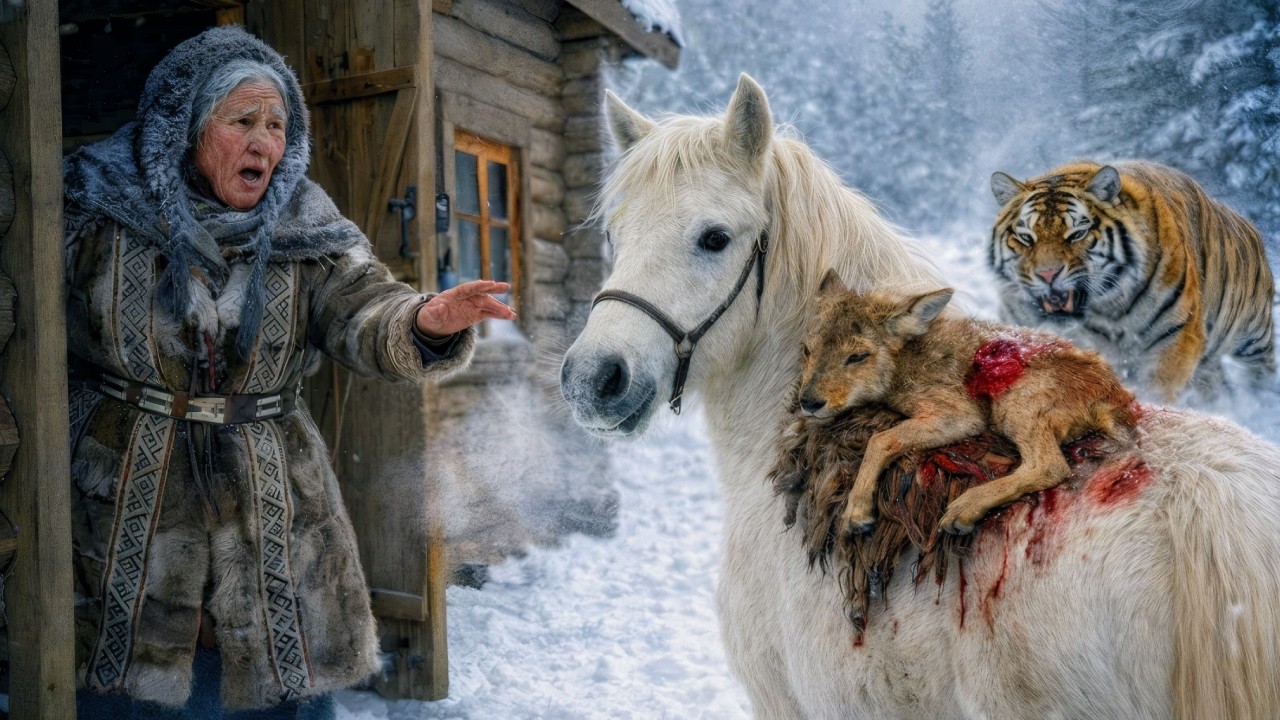 A White Horse Delivered a Wounded Deer… But the Tiger Was Seconds Away!