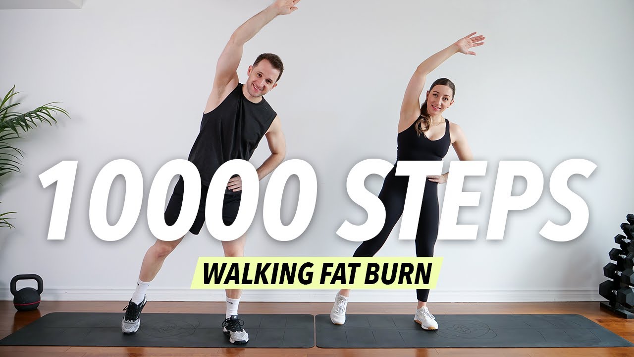 1 Hour Cardio HIIT Workout at home - 10000 steps for Fat Burn (No equipment)