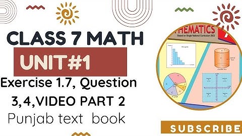 Chapter 1 Exercise 1.7 Class 7 Math new book solutions | Ex 1.7  Question no.3,4 | maths tutor