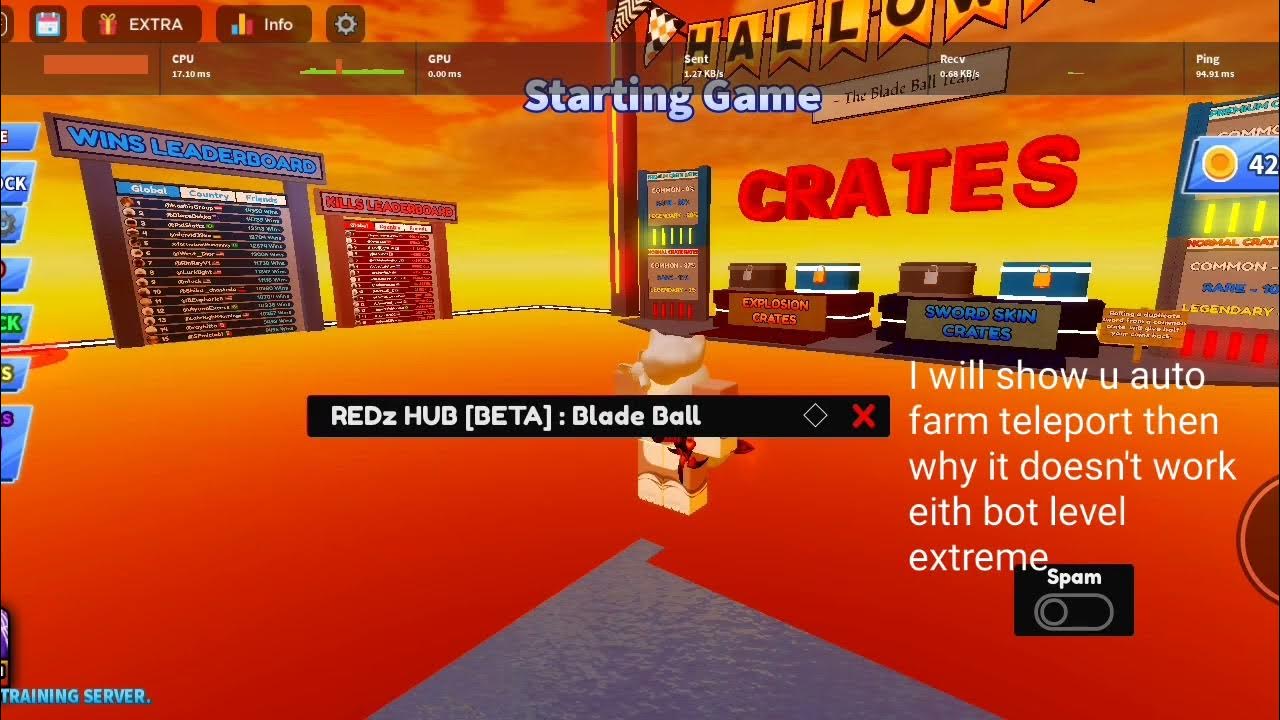 Setting blade ball script redz hub YouTube