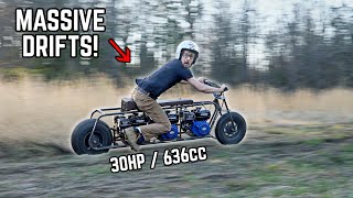 World’s First Drifting Mini Bike | 3 Engine Drag Racing Tire Shredder GETS SENT!