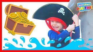 Ariel and Ethan's Pirate Island! Kids Treasure Hunt for Hidden Treasure | Hide n Seek Pretend Play