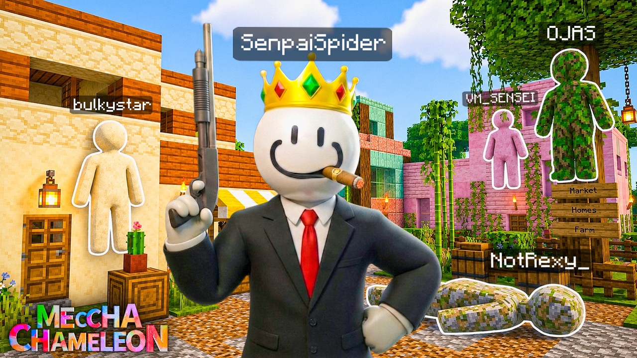 We Played MECCHA CHAMELEON in MINECRAFT WORLD! | 200IQ GAMEPLAY!