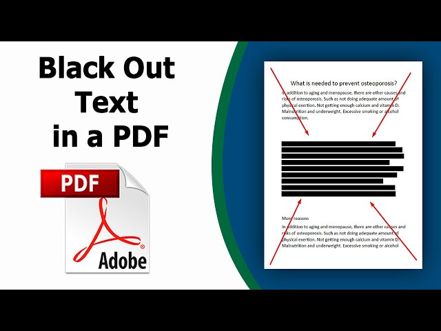 How to black out text in pdf using Adobe Acrobat Pro DC class=