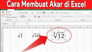 cara membuat atau menulis akar di excel