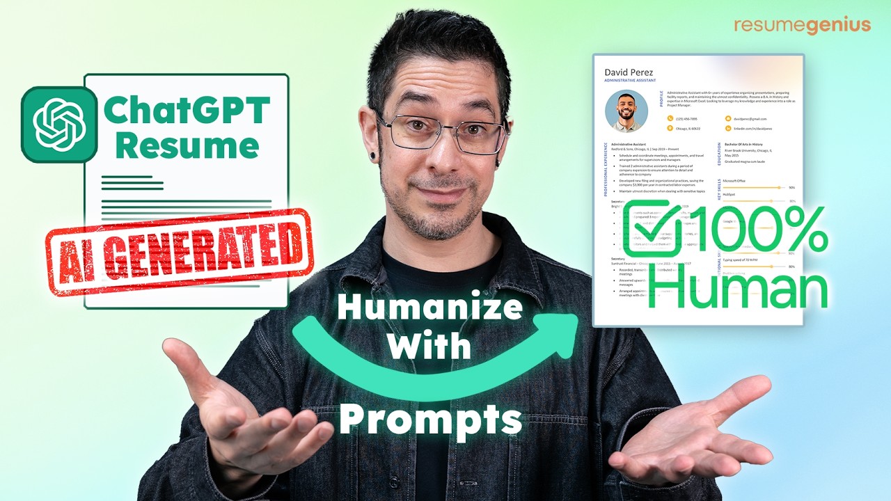 Исправьте резюме, звучащее как результат работы ИИ, с помощью этих подсказок ChatGPT.