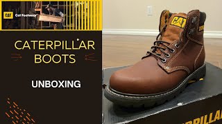 UNBOXING CATERPILLAR Second Shift TAN boots