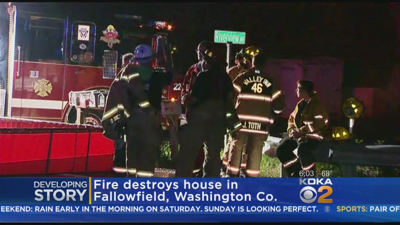 Fire Destroys House In Fallowfield Township - YouTube