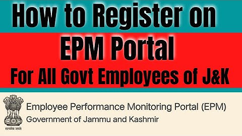 How to Register on EPM portal In J&K Employee performance Monthly Report EPM @studentsguide123