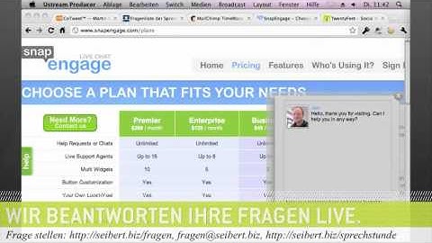 SnapEngage als Live-Chat-Lösung für Websites