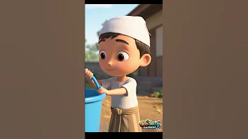 Cleaning Together At The Pesantren Gotong Royong Santri Kecil Fikri Tales Shorts Cinematic 