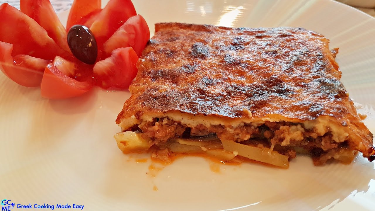 How to make Greek Moussaka Light And Easy - Ελαφρύς Μουσακάς | Greek Cooking Made Easy