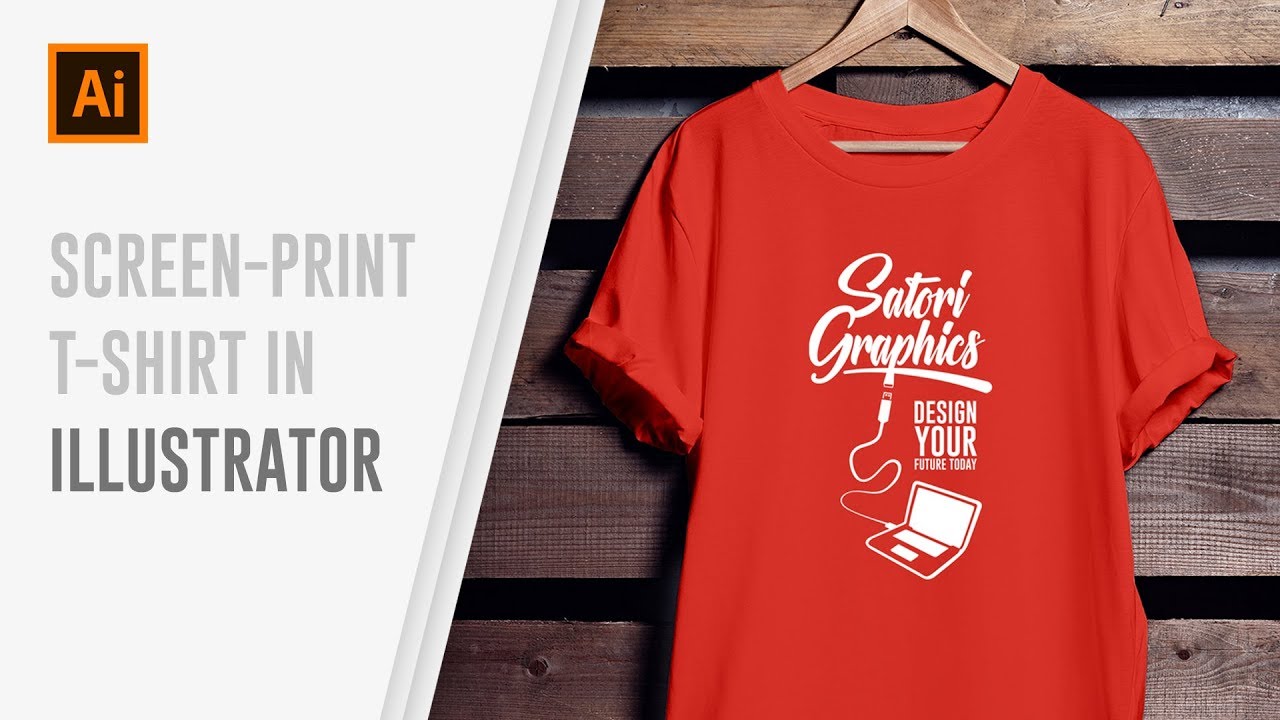 arrestordre fornuft Religiøs How To Design Screen Print T-Shirts In Illustrator - YouTube