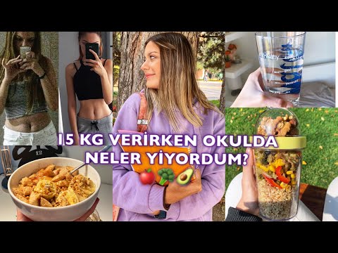 15 KG VERİRKEN BİR OKUL GÜNÜMDE NELER YİYORDUM? #6 | Basit Öğünleri Yanında Taşımak