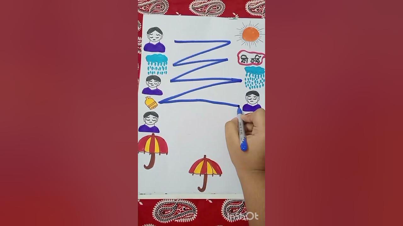 rain ☔ song in paper story #shorts #please_subscribe