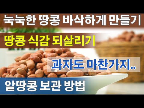 눅눅한 땅콩 바삭하게 만드는 방법 보관법 땅콩 보관 방법 축축한 땅콩 식감 되살리는 법 