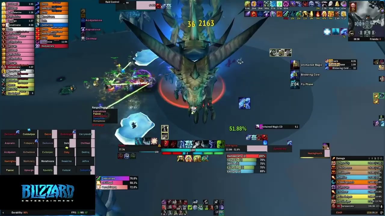 Warmane   Aspiratorium guild   Sindragosa 1 fly   DK tank POV, ‎October ‎8, ‎2025