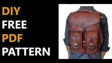 free backpack  pdf Pattern for leather bags