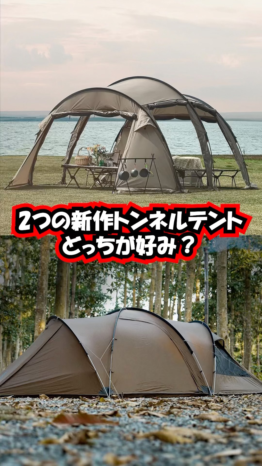 Which would you choose? ONETIGRIS & TOMOUNT's new tunnel tents