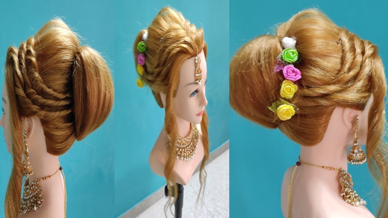 easy-hairstyle-for-sari-hairstyle-girl-for-wedding-hairstyle-for