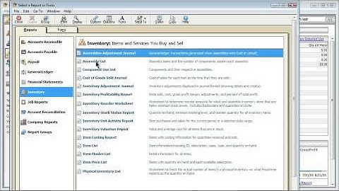 Chapter 5.7 Peachtree - Vendors and Inventory (Reporting on Inventory)