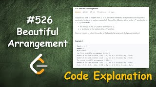 Beautiful Arrangement | Live Coding with Explanation | Leetcode #526