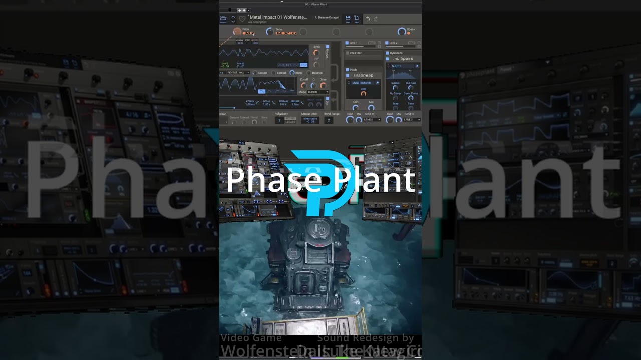 Sound Design with Phase Plant Metal Impact vert Wolfenstein II