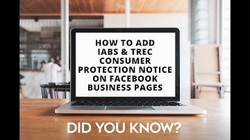 Add Your IABS & TREC Form on Facebook Business