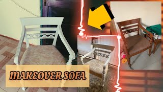 Makeover Sofa Lama Kayu Jati | DIY Cat Duco dan Ganti Kulit Sofa for Beginner