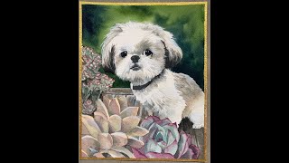Shih Tzu painting lesson by Victoria Gobel