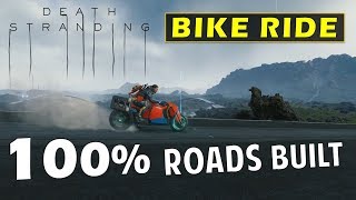 Bike Tour of Central Region on 100% Complete Roads | Death Stranding (Full Built Highway)